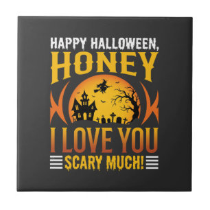 Azulejo Halloween Cariño Te Amo Mucho De Miedo