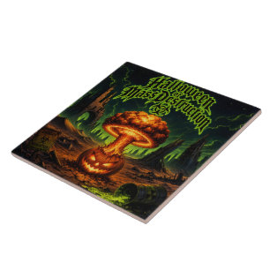 Azulejo Halloween de Destrucción Masiva Calabaza Radioacti