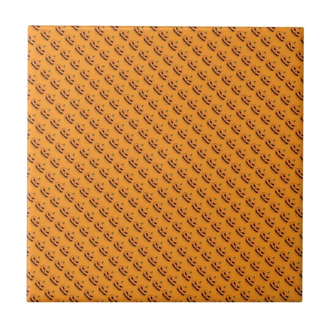 Azulejo Halloween de Menacing Jack O'Lantern (Frente)
