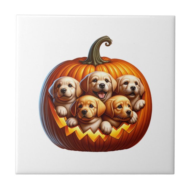 Azulejo Halloween de perro (Frente)
