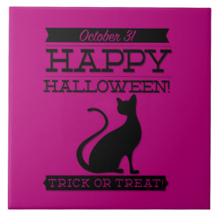 Azulejo Halloween de retro tipográfico
