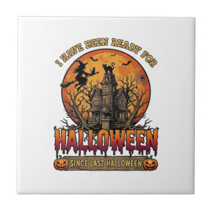 Azulejo Halloween Desde La Última Casa Embrujada Bruja Vol