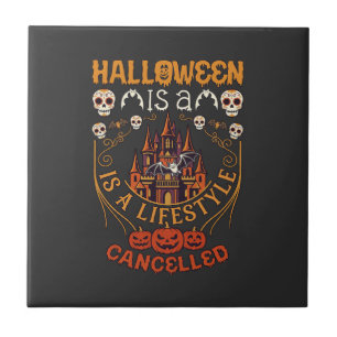Azulejo Halloween Es Estilo De Vida Cancelado Calaveras Ca