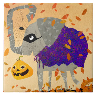 Azulejo Halloween Friends Ceramic Kitchen Tile