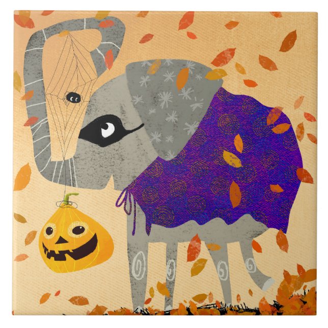 Azulejo Halloween Friends Ceramic Kitchen Tile (Frente)