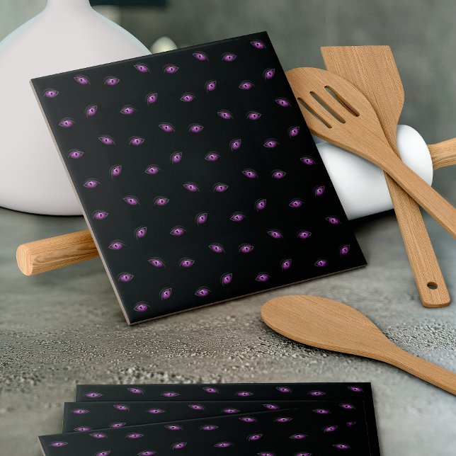 Azulejo Halloween, Ojos Púrpura, Truco O Tratamiento, Boo (Subido por el creador)