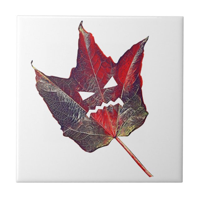 Azulejo Halloween otoño Foliage Leaf Fall Acción de Gracia (Frente)