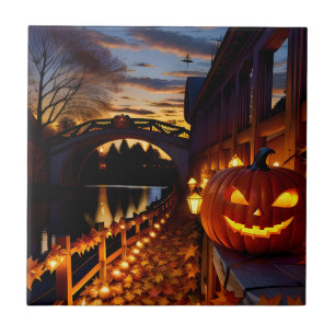 Azulejo Halloween Paisaje Cuatro