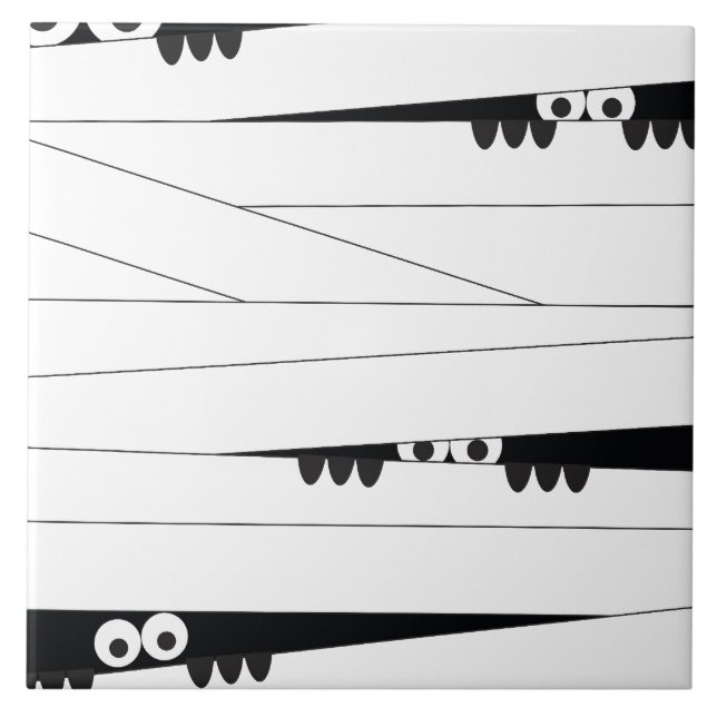 Azulejo Halloween Peeking Mummy (Frente)