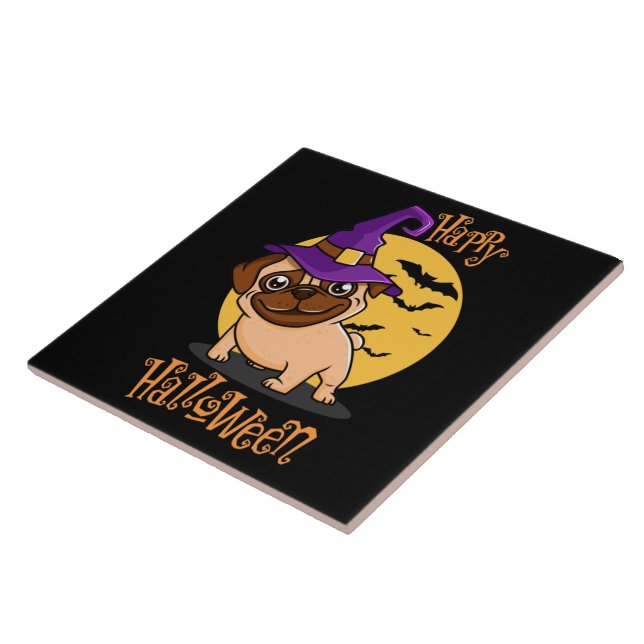 Azulejo Halloween Puggy Tile (Lado)