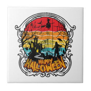 Azulejo Halloween Retro Antiguo - Halloween Antiguo