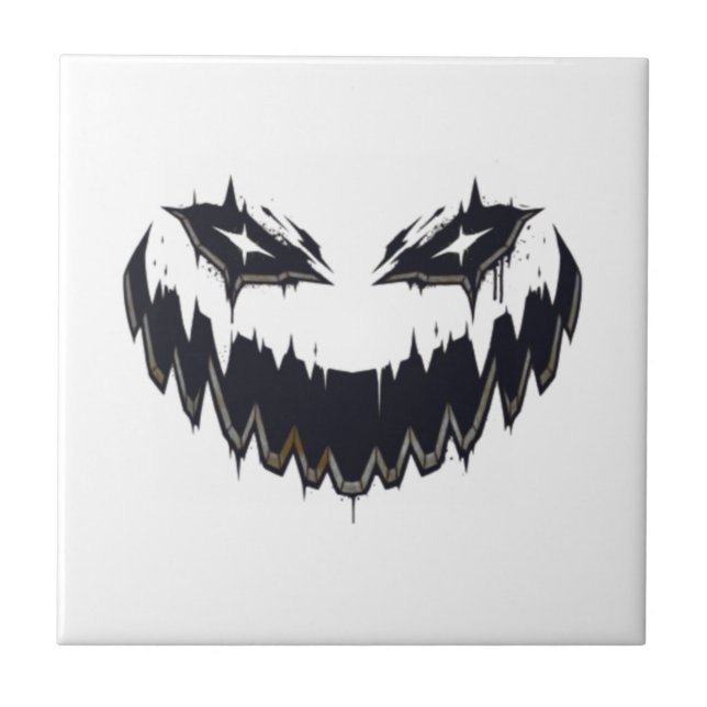 Azulejo Halloween Scary Evil Pumpkin Funny Pumpkin Head Cl (Frente)