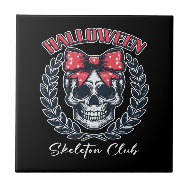 Azulejo Halloween Skeleton Club (Frente)