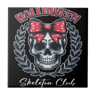 Azulejo Halloween Skeleton Club
