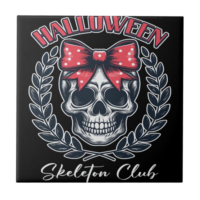 Azulejo Halloween Skeleton Club (Frente)
