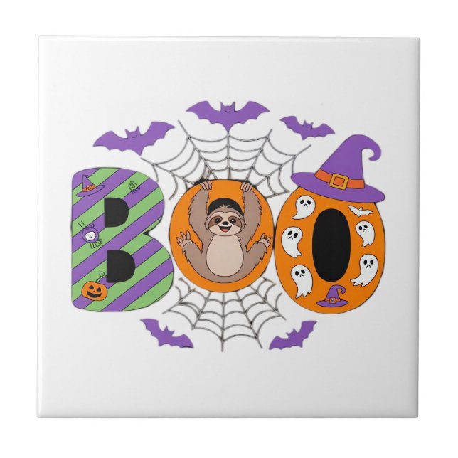 Azulejo Halloween Sloth Cute Essential T-Shirt (Frente)