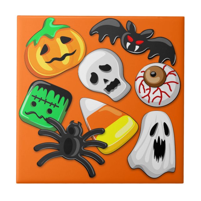 Azulejo Halloween Spooky Candies Fiesta (Frente)