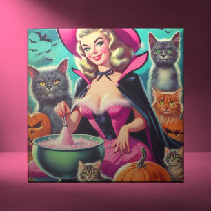Azulejo Halloween Witch Pin up