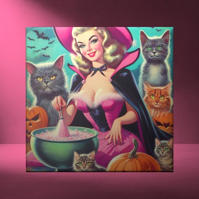 Azulejo Halloween Witch Pin up (Subido por el creador)