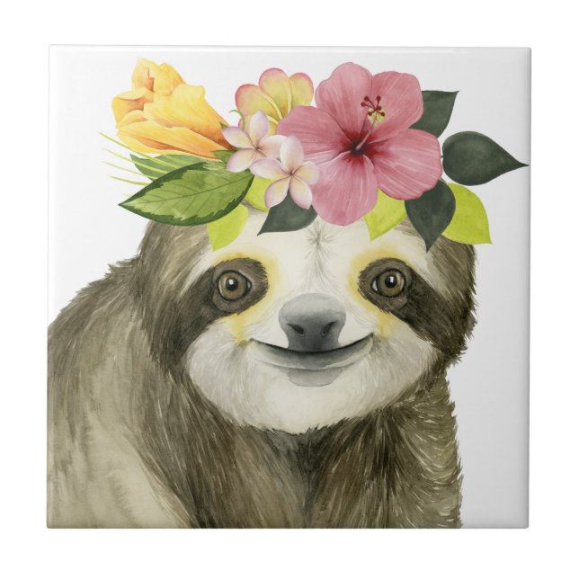 Azulejo Halo tropical | Sweet Sloth (Frente)