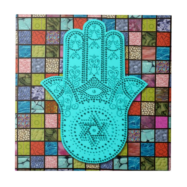 Azulejo Hamsa Alef (Frente)