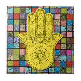Azulejo Hamsa Gimel