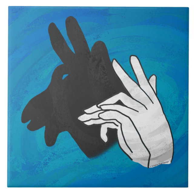 Azulejo Hand Silhouette Billy Goat Blue (Frente)