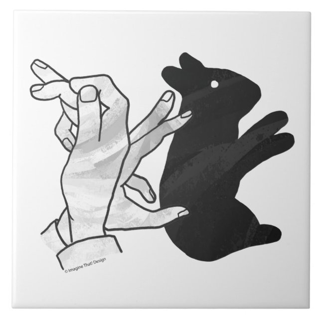 Azulejo Hand Silhouette Rabbit (Frente)