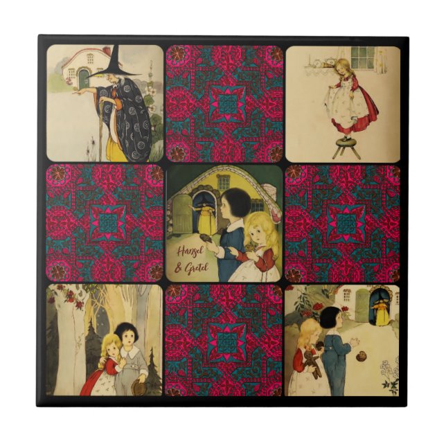 Azulejo Hansel y Gretel Collage Ceramic Tile (Frente)