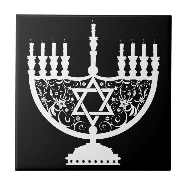 Azulejo Hanukkah Menorah (Frente)