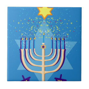 Azulejo hanukkah menorah