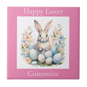 Azulejo Happy Easter Bunny Basket Thunder_Cove