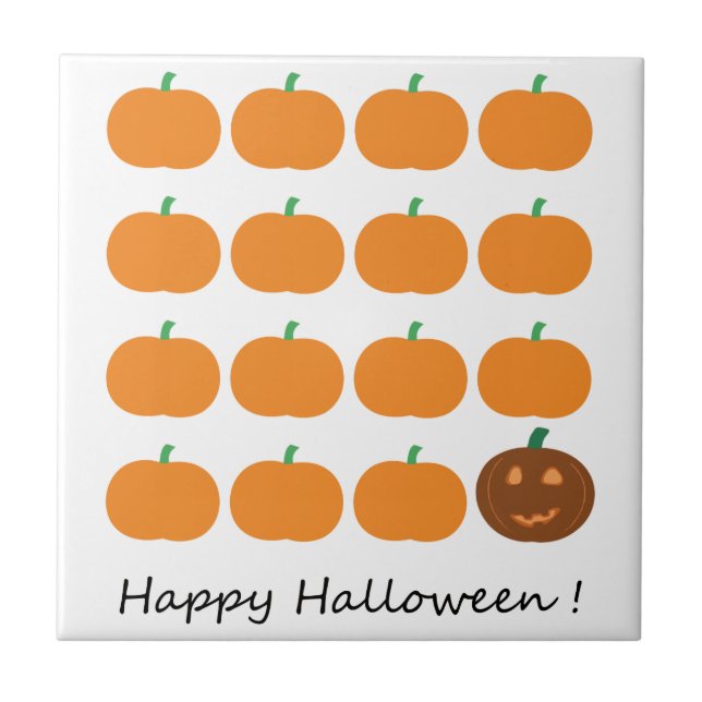 Azulejo Happy Halloween Cumpkin Patch (Frente)