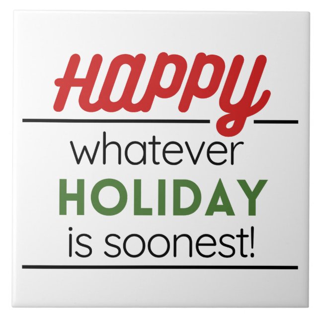 Azulejo Happy holiday  (Frente)