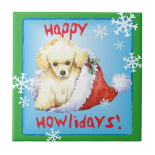Azulejo Happy Howlidays Toy Poodle