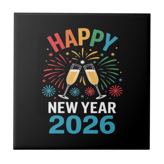 Azulejo Happy New Year 2026 Party Funny New Years Eve 2026 (Frente)