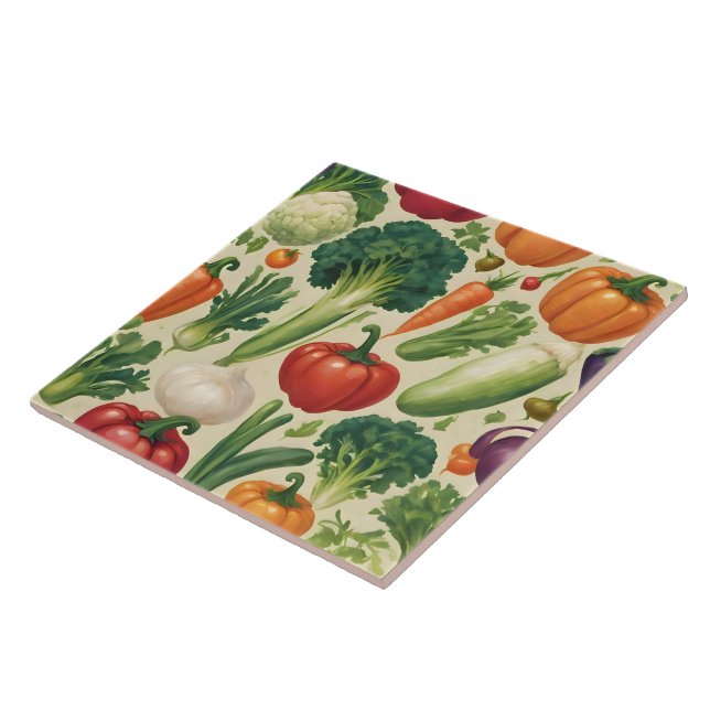 Azulejo Happy Vegetables Healthy Food Trendy Collection (Lado)
