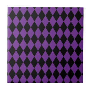 Azulejo Harlequin Grape y Black