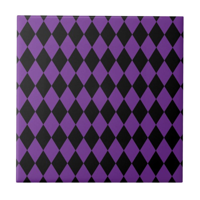 Azulejo Harlequin Grape y Black (Frente)