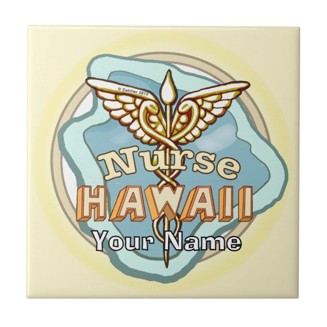 Azulejo Hawaii Nurse Caduceus tile (Frente)