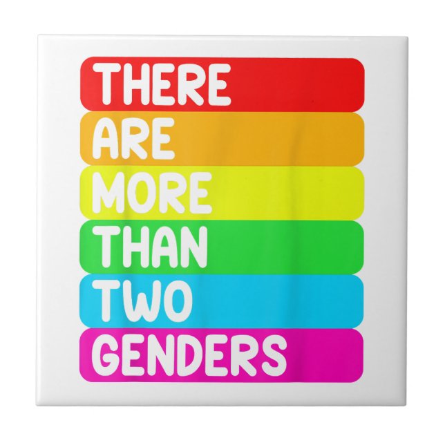 Azulejo Hay más de dos sexos de huelga LGBTQ (Frente)