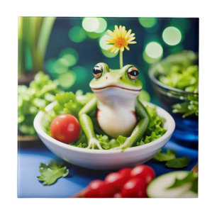 Azulejo Hay Una Rana En Mi Ensalada