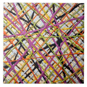 Azulejo Haystack en morado 6 x 6 mosaico cerámico