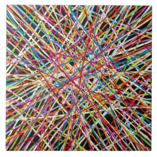 Azulejo Haystack en rojo 6 x 6 mosaico cerámico