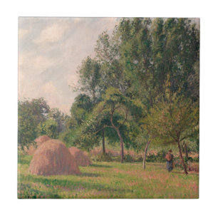 Azulejo Haystacks de Camille Pissarro el , mañana, Eragn