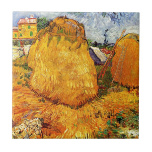 Azulejo Haystacks en Provenza de Van Gogh.
