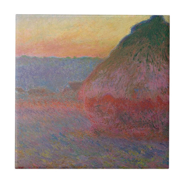 Azulejo Haystacks (por Claude Monet) (Frente)
