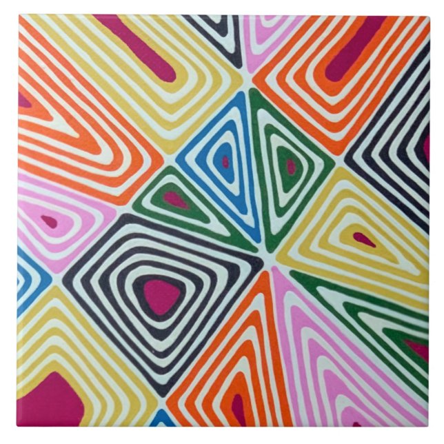 Azulejo Haywire en Cranberry 6 x 6 Tile cerámico (Frente)