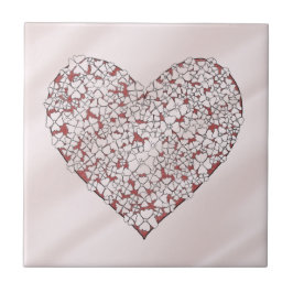 Azulejo Heart of Flowers Decorative Tile