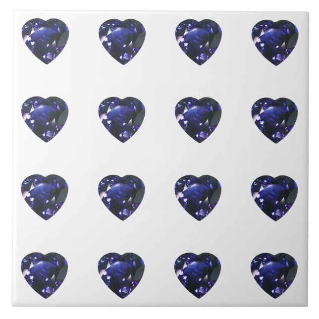 Azulejo Heart Sapphire Blue (Frente)
